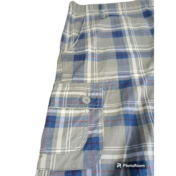 Legend One Men's Plaid Cargo Shorts Size 46 Flat Front, Plaid - Picture 4 of 9